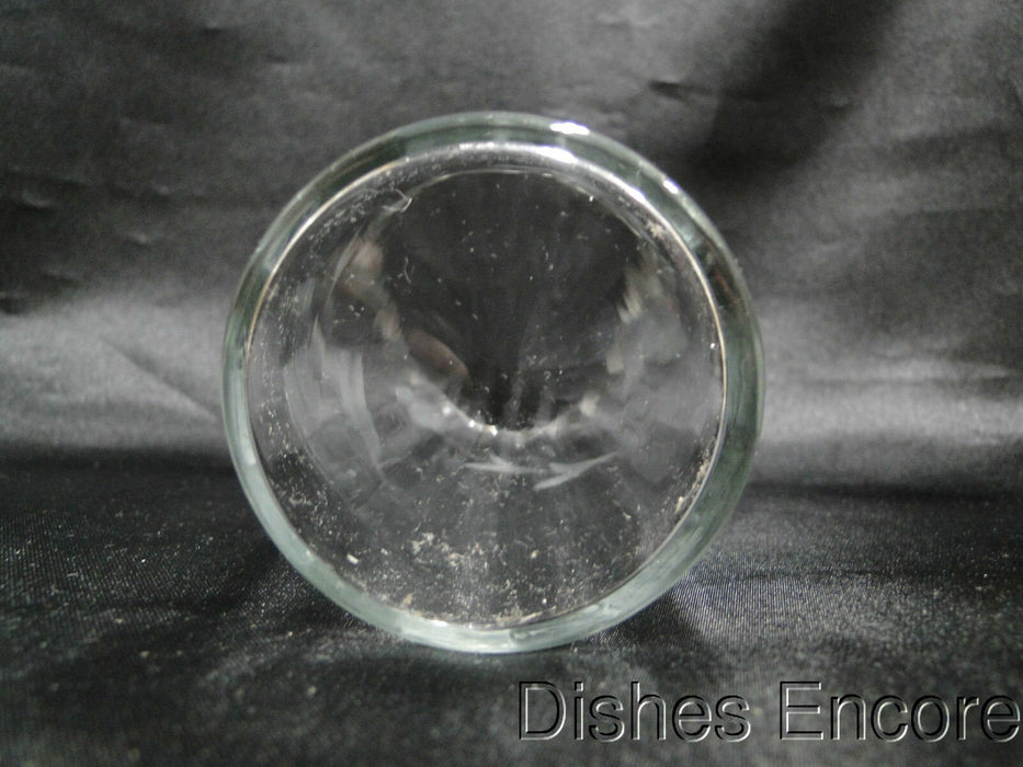 Clear w/ Gray Cut Flowers & Leaves, Optic: Flat Tumbler (s), 5 3/8" -- CR#089