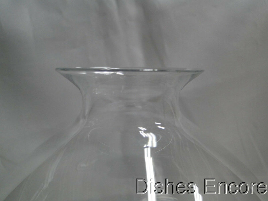 Clear Round Bowl, Black Stem, Clear Base: Round Vase, 8 1/4" Tall  --  MG#141