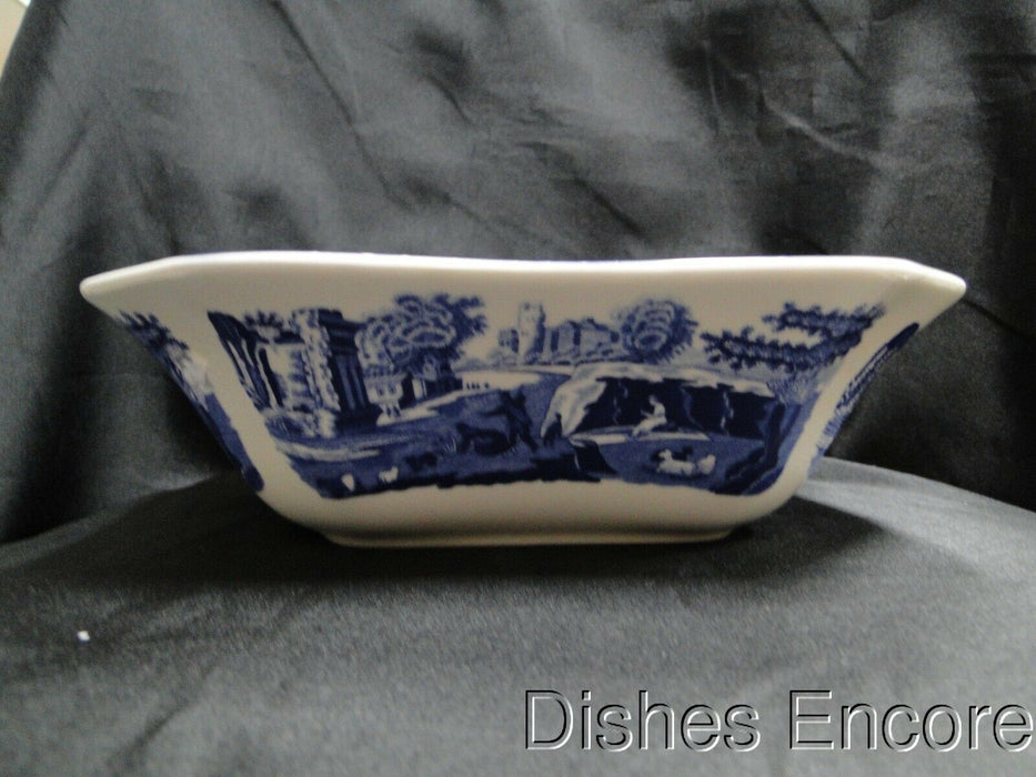 Spode Italian, Blue Scene: NEW Square Serving / Salad Bowl, Box