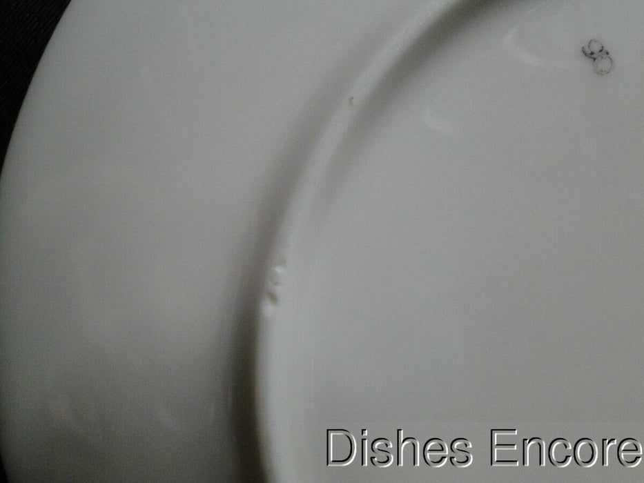 Castleton Caprice, Gray Flowers, Gold Trim: 7" Cream Soup Saucer Only, As Is