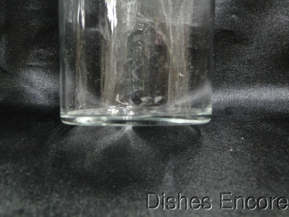 Clear w/ Gray Cut Flowers & Leaves, Optic: Flat Tumbler (s), 5 3/8" -- CR#089