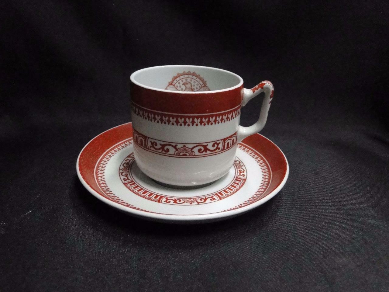 Spode Heritage Red, Eagle, New Stone: Demitasse Cup & Saucer Set (s), 2 1/2"