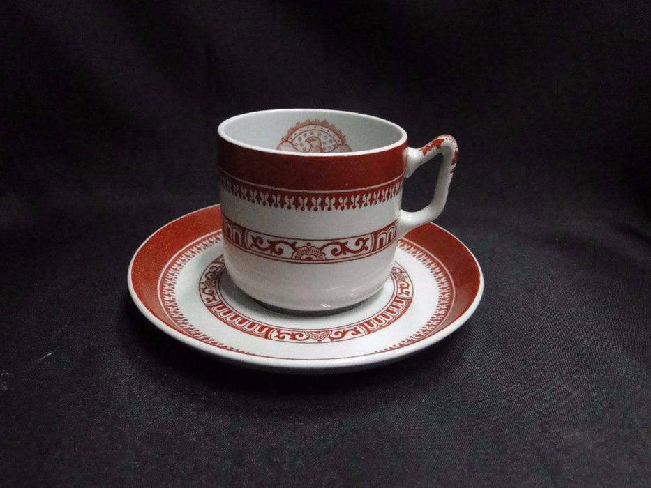 Spode Heritage Red, Eagle, New Stone: Demitasse Cup & Saucer Set (s), 2 1/2"