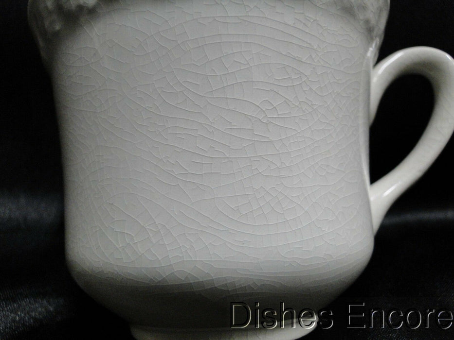 Wedgwood Hedge Rose, Embossed Flower Band: Cup & Saucer Set (s) 2 3/4", Crazing