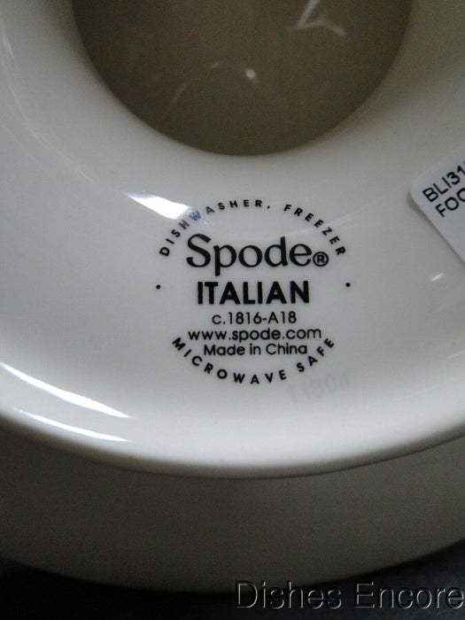Spode Italian, Blue Scene: NEW Footed Cake Stand, 10 5/8", Box