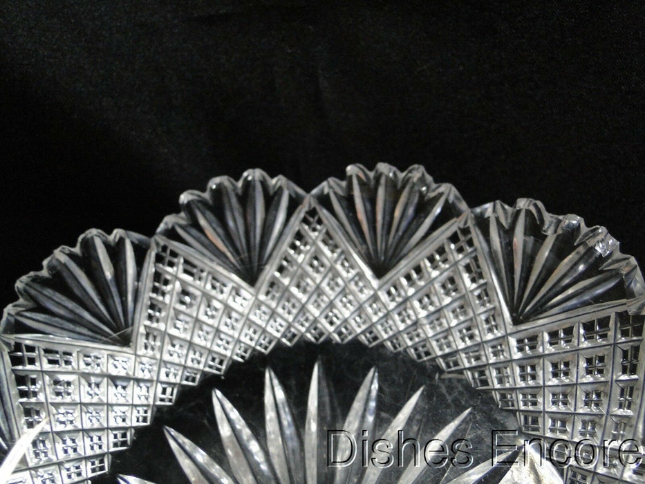 Clear Glass w/ Cut Design: Shallow Dish / Bottle Coaster, As Is  -- MG#117