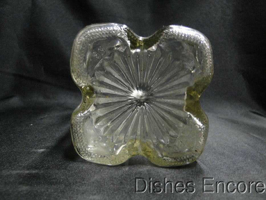 Clear w/ Cut Circles: Decanter & Hollow Stopper w/ Cork, 11" Tall -- MG#110