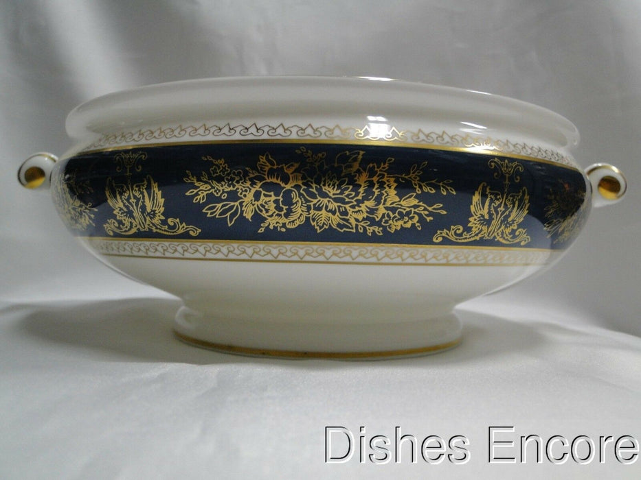 Wedgwood Columbia Blue & Gold, Dragons, Flowers: Round Serving Bowl, No Lid
