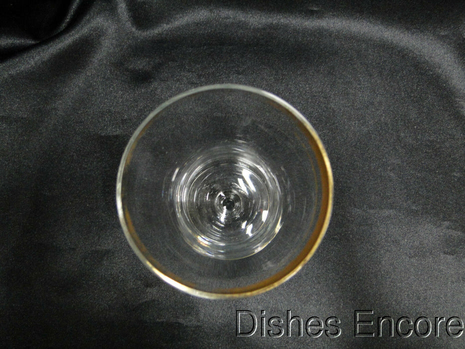 Clear w/ Double Gold Trim Gold Trim: Footed Juice, 4 3/4" Tall, As Is -- CR#093