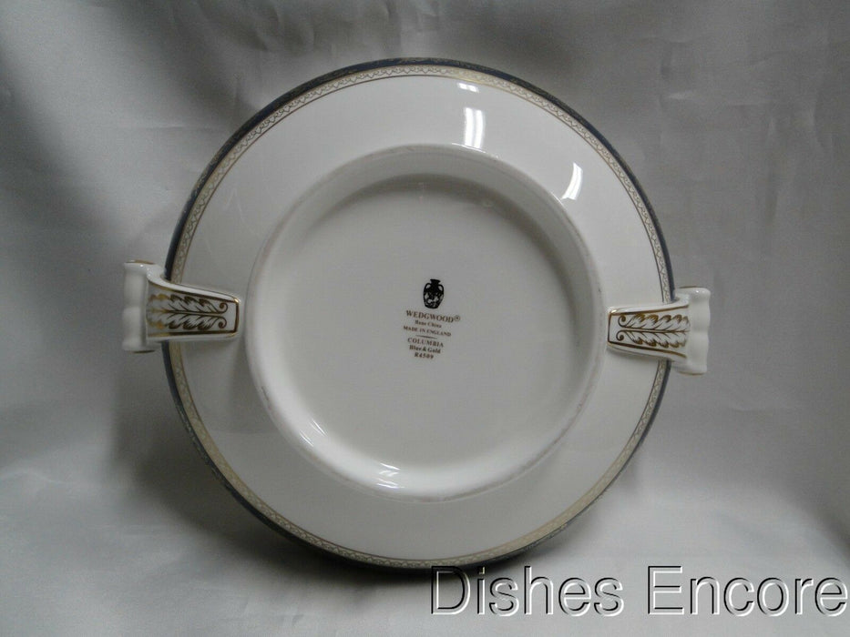 Wedgwood Columbia Blue & Gold, Dragons, Flowers: Round Serving Bowl, No Lid