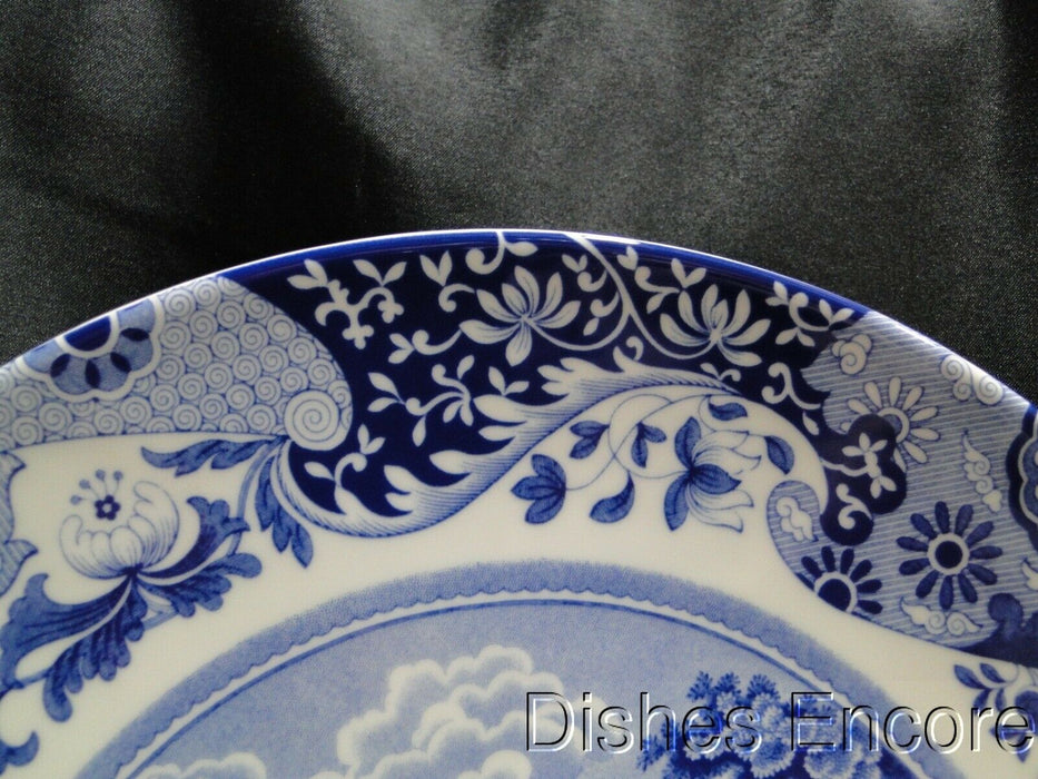 Spode Italian, Blue Scene: NEW Footed Cake Stand, 10 5/8", Box