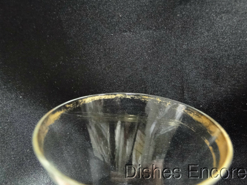 Clear w/ Double Gold Trim Gold Trim: Footed Juice, 4 3/4" Tall, As Is -- CR#093