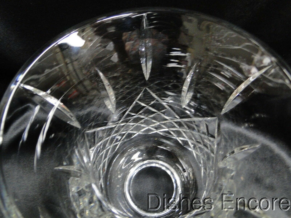 Clear w/ Vertical & Criss Cross Cuts: Hurricane Lamp & Globe 10.75" As Is MG#125