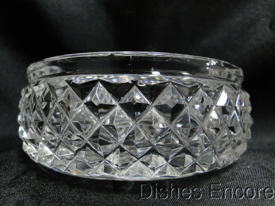 Clear w/ Cut Crosshatch Design: Two Slot Ashtray, As Is  -- MG#114