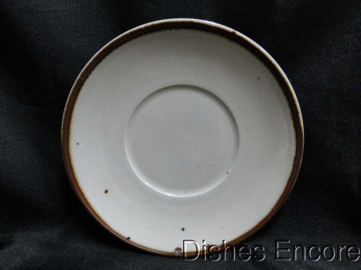 Dansk Brown Mist, Brown Trim, Speckles: 6 1/4 Saucer Only, No Cup, Coupe Shape