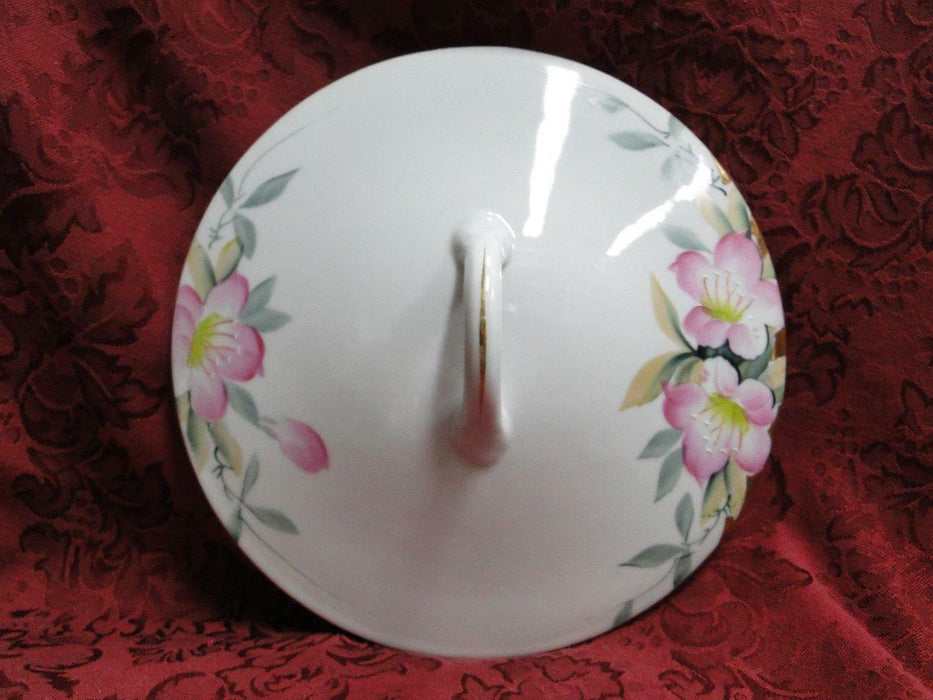 Noritake Azalea, 19322, White w/ Pink Flowers: Round Serving Bowl w/ Lid