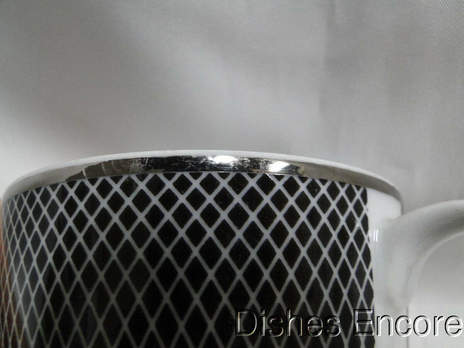 Block Midnight, Portugal, Black/White w/ Platinum: Cup & Saucer Set (s)