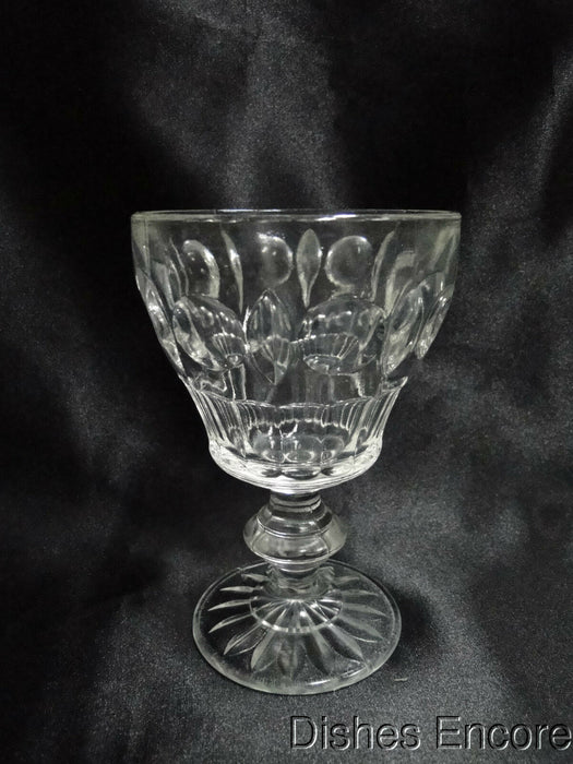 Colony Classique, Pressed Thumbprints & Wafer Stem: Water or Wine Goblet, 5 1/2"