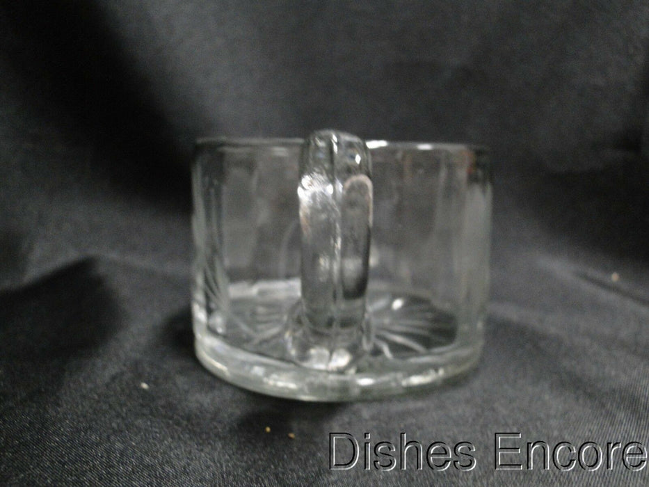Clear w/ Gray Cut Flowers: Open Sugar Bowl & Creamer Set -- MG#163