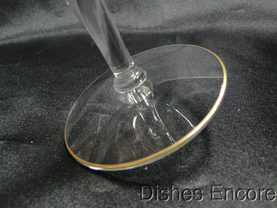 Clear w/ Double Gold Trim Gold Trim: Champagne / Sherbet, 5 5/8" Tall -- CR#093