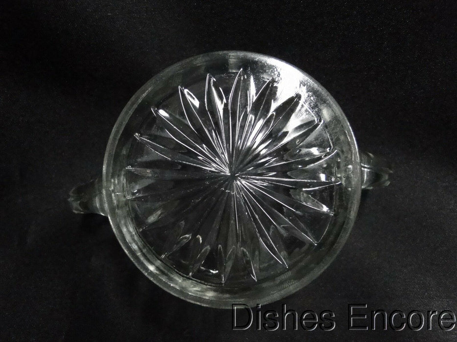 Clear w/ Gray Cut Flowers: Open Sugar Bowl & Creamer Set -- MG#163