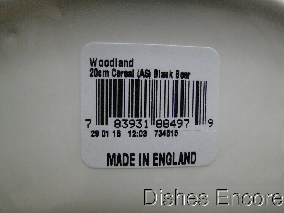 Spode Woodland Black Bear, England: NEW Ascot Cereal / Soup Bowl, 8",  Box