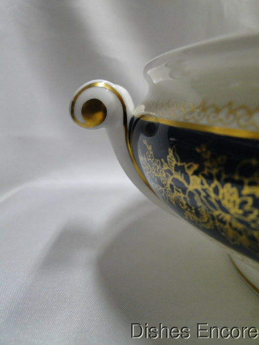 Wedgwood Columbia Blue & Gold, Dragons, Flowers: Round Serving Bowl, No Lid