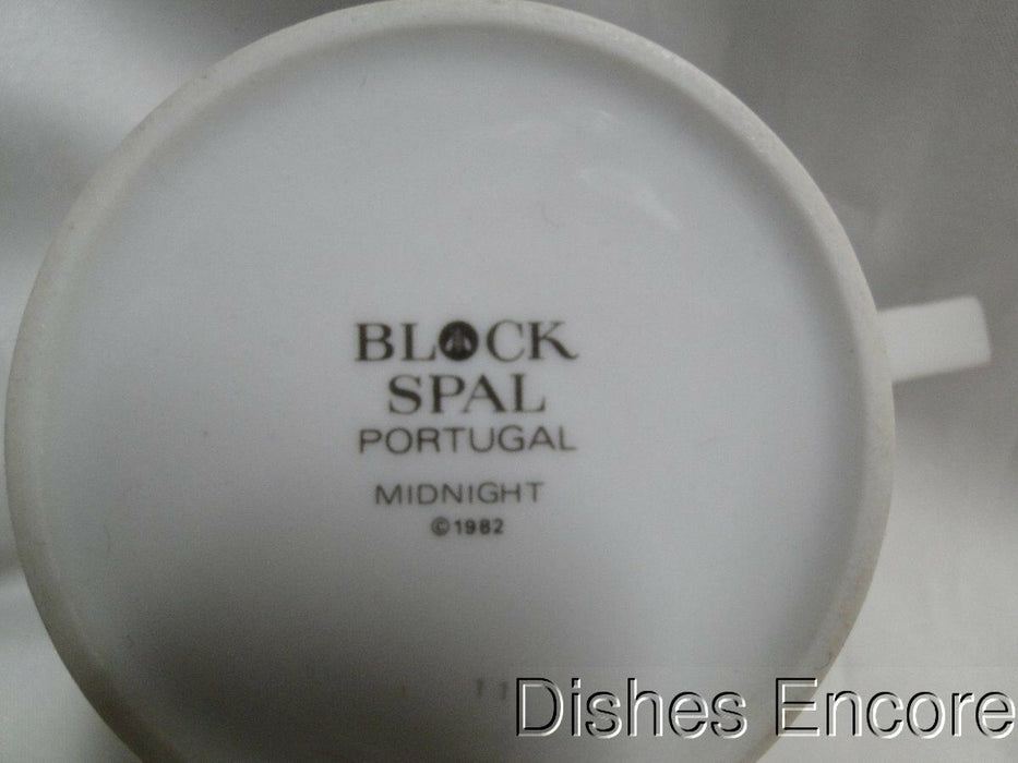Block Midnight, Portugal, Black/White w/ Platinum: Cup & Saucer Set (s)
