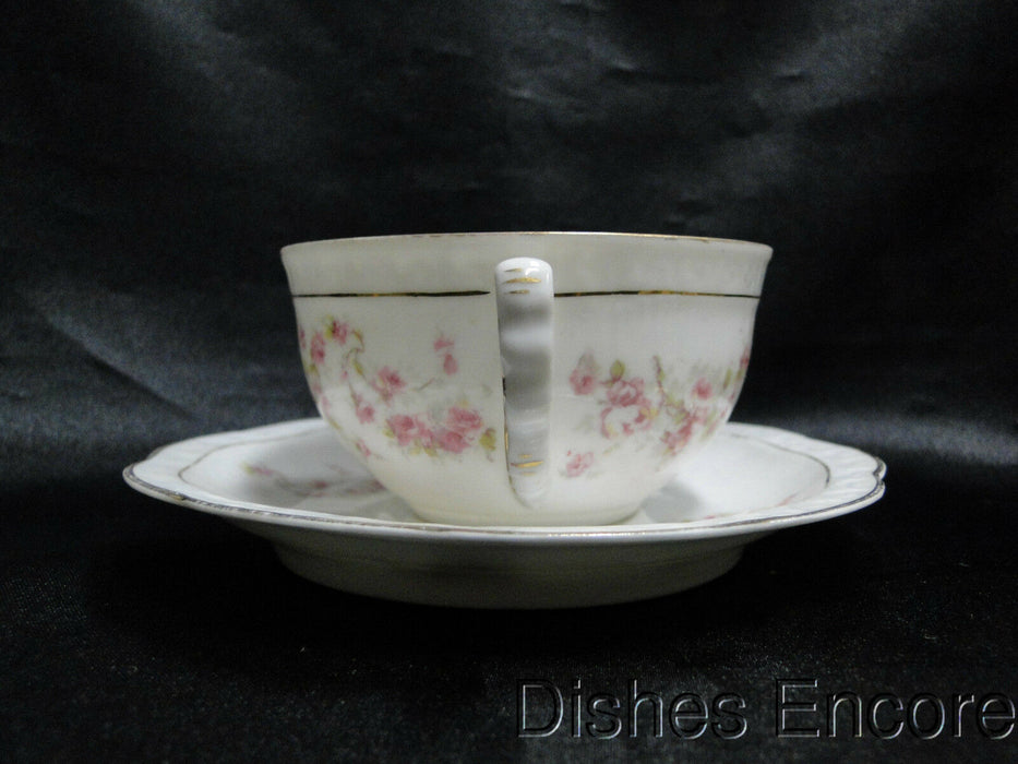 Zeh, Scherzer & Co 508, Pink Rose Garland: Cup & Saucer Set (s), 2" Tall