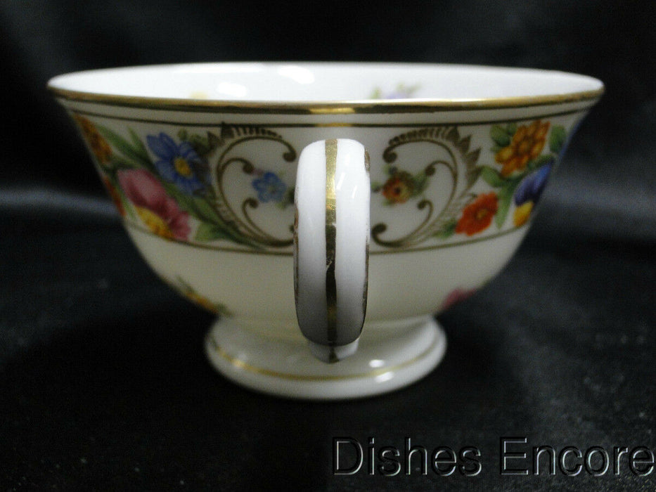 Dresden Style Royal, Floral & Gold Scrolls: Cup & Saucer Set (s), 2 1/4"