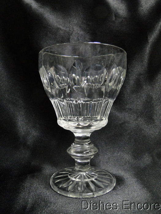 Colony Classique, Pressed Thumbprints & Wafer Stem: Water or Wine Goblet, 5 1/2"