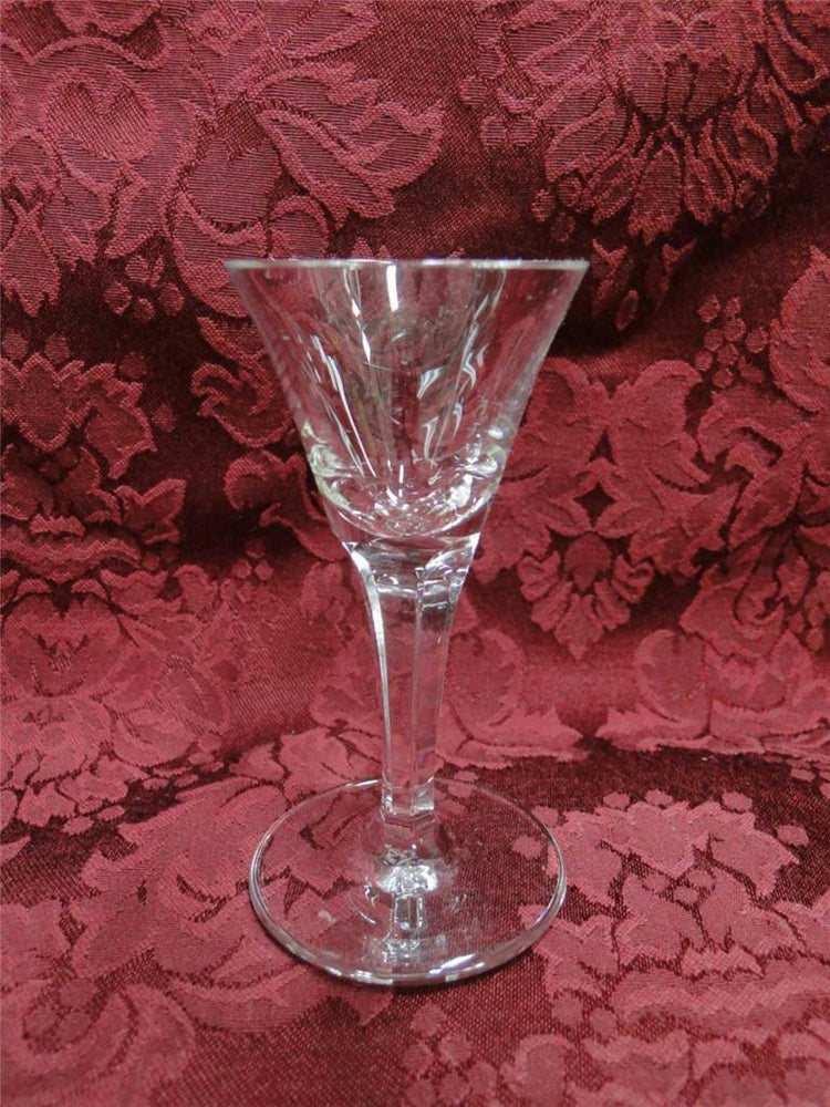Josair Rena, Faceted Stem, Clear: Liqueur / Cordial (s), 4" Tall