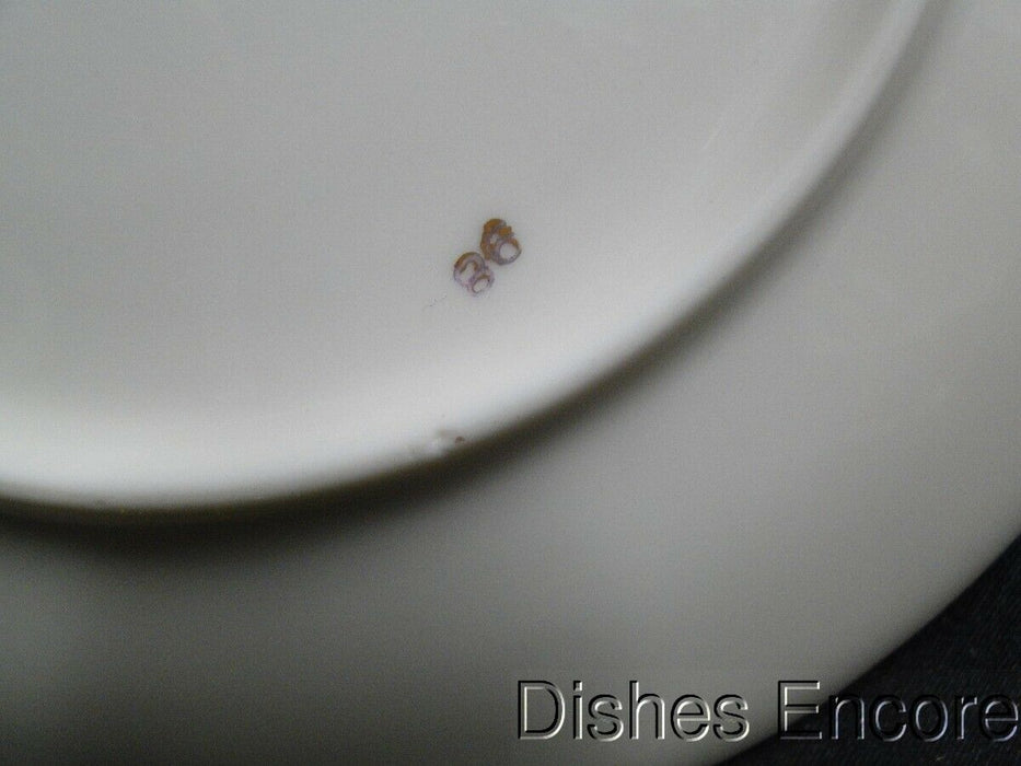 Castleton Caprice, Gray Flowers, Gold Trim: 7" Cream Soup Saucer Only, As Is