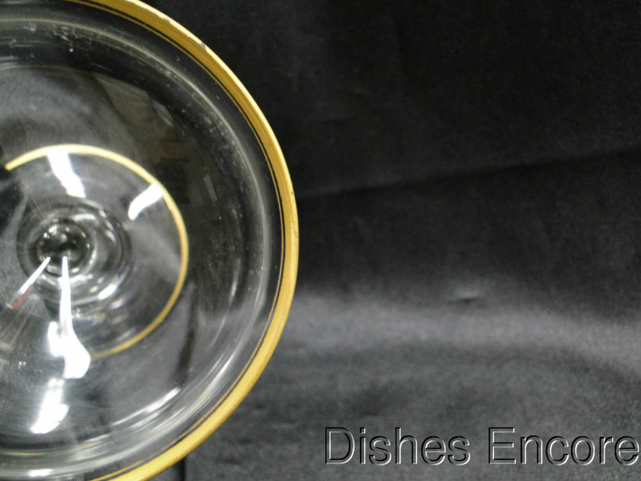 Clear w/ Double Gold Trim Gold Trim: Champagne / Sherbet (s), 4 5/8" -- CR#093