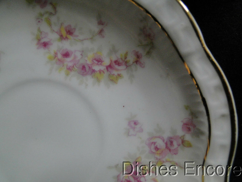 Zeh, Scherzer & Co 508, Pink Rose Garland: 4 7/8" Demitasse Saucer (s), No Cup