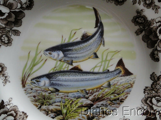 Spode Woodland King Salmon Fish: NEW Dinner Plate, 10 1/2", Box