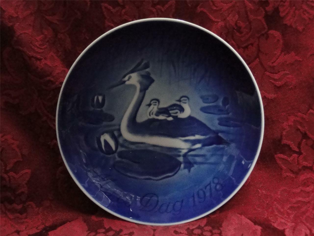 Bing & Grondahl Mother's Day Blue Mors Dag Plate 1978 Grebe