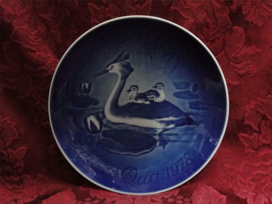 Bing & Grondahl Mother's Day Blue Mors Dag Plate 1978 Grebe