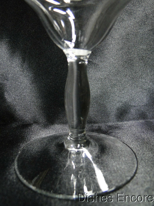 Clear w/ Etched Flowers & Leaves: Champagne / Sherbet (s), 4 5/8" Tall -- CR#016