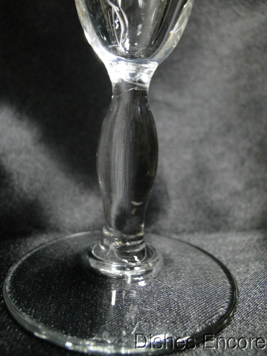 Clear w/ Etched Flowers & Leaves: Liquor Cocktail (s), 5" Tall -- CR#016