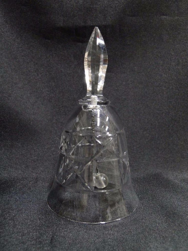 Clear Crystal Bell w/ Cut X's, 4 1/2" Tall, As Is - MG#109