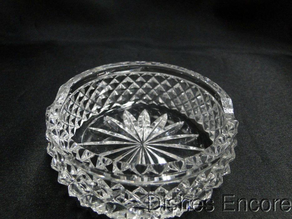 Clear w/ Cut Crosshatch Design: Two Slot Ashtray, As Is  -- MG#114