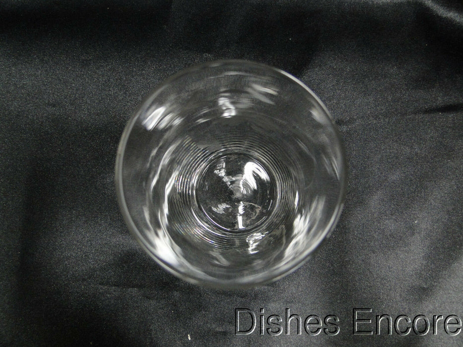 Clear w/ Gray Cut Flowers & Leaves: Flat Tumbler (s), 5 1/8" -- CR#088