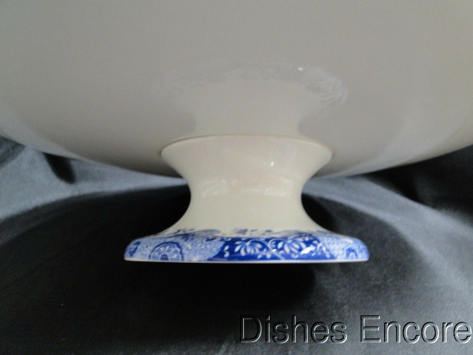 Spode Italian, Blue Scene: NEW Footed Cake Stand, 10 5/8", Box