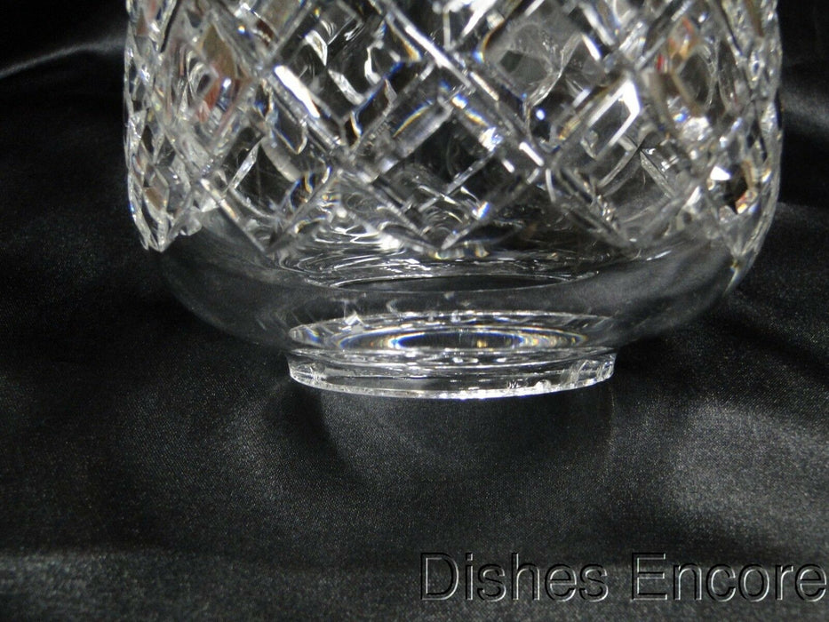 Clear w/ Vertical & Criss Cross Cuts: Hurricane Lamp & Globe 10.75" As Is MG#125
