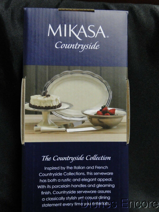 Mikasa Countryside, Stainless Steel, Porcelain Handle: NEW Dessert / Cake Server