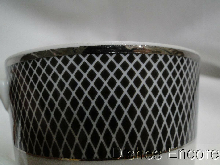 Block Midnight, Portugal, Black/White w/ Platinum: Cup & Saucer Set (s)
