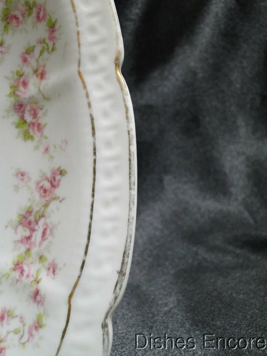 Zeh, Scherzer & Co 508, Pink Rose Garland: Oval Serving Bowl, 9 5/8", As Is