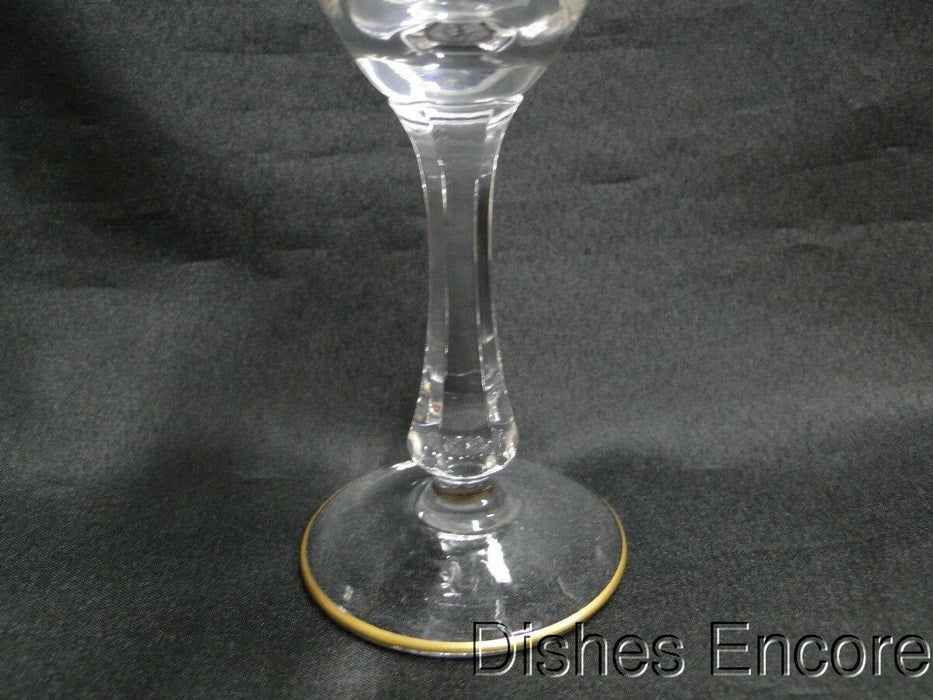 Glastonbury Lotus Brocade, Gold Trim: Wine Goblet (s), 6" Tall