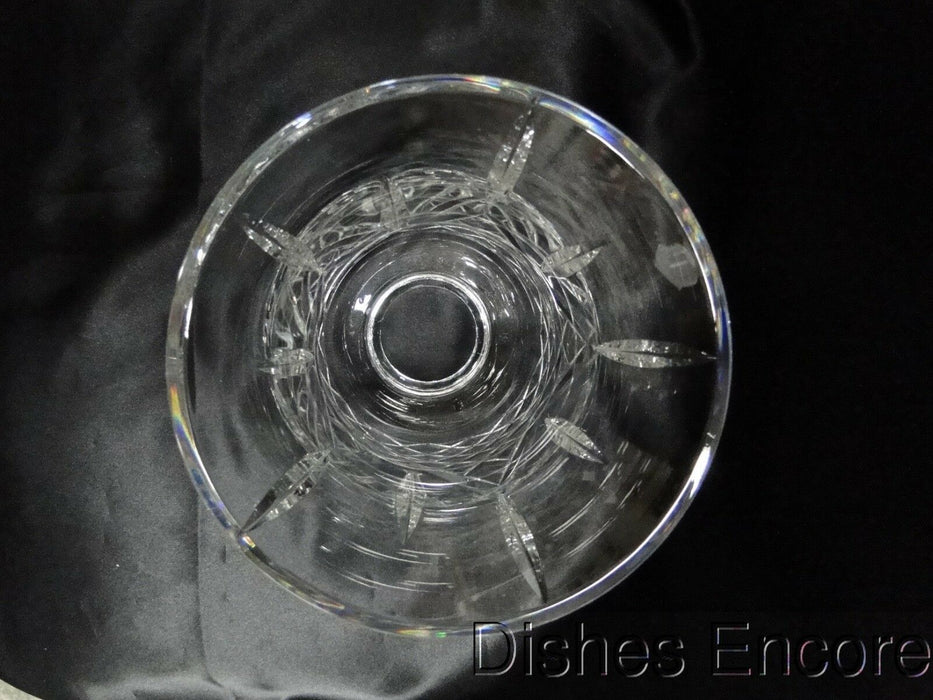 Clear w/ Vertical & Criss Cross Cuts: Hurricane Lamp & Globe 10.75" As Is MG#125